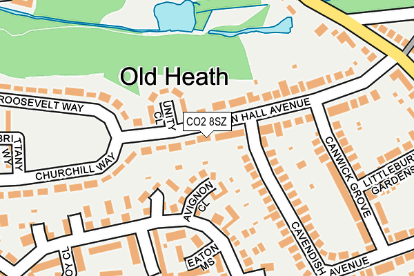CO2 8SZ map - OS OpenMap – Local (Ordnance Survey) CO2 8SZ map - OS OpenMap – Local (Ordnance Survey)