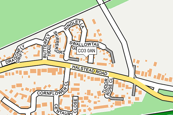 CO3 0AN map - OS OpenMap – Local (Ordnance Survey) CO3 0AN map - OS OpenMap – Local (Ordnance Survey)