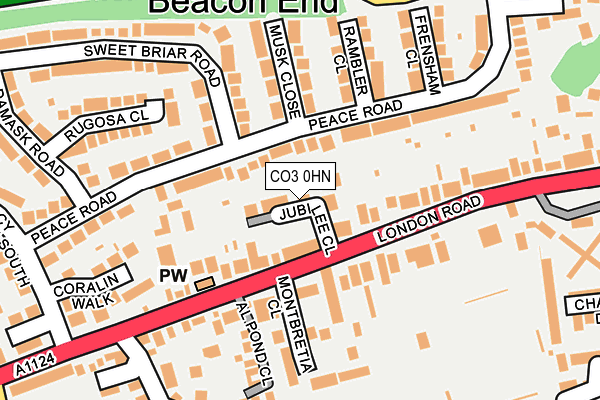 CO3 0HN map - OS OpenMap – Local (Ordnance Survey)