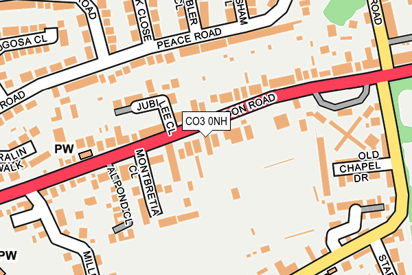 CO3 0NH map - OS OpenMap – Local (Ordnance Survey)