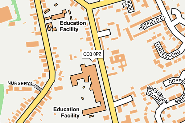 CO3 0PZ map - OS OpenMap – Local (Ordnance Survey)