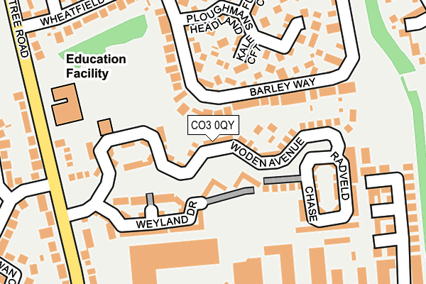 CO3 0QY map - OS OpenMap – Local (Ordnance Survey)