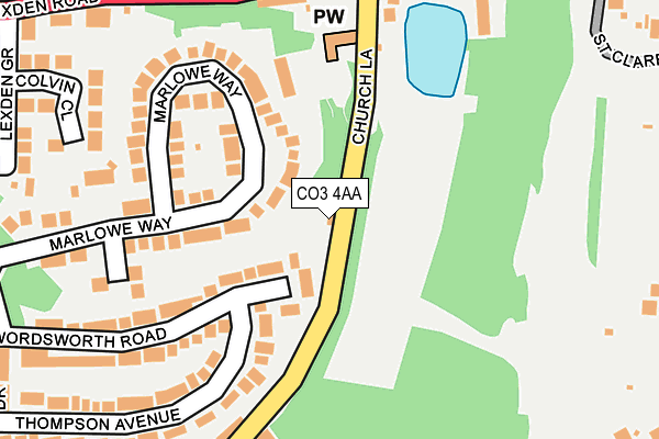 CO3 4AA map - OS OpenMap – Local (Ordnance Survey) CO3 4AA map - OS OpenMap – Local (Ordnance Survey)