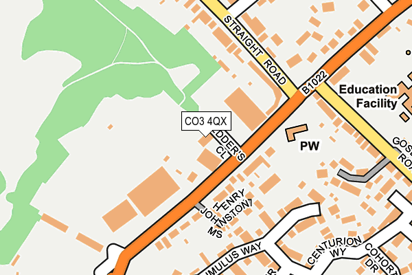 CO3 4QX map - OS OpenMap – Local (Ordnance Survey) CO3 4QX map - OS OpenMap – Local (Ordnance Survey)