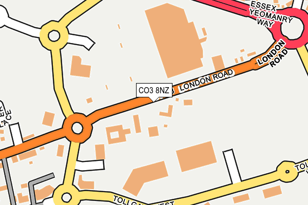 CO3 8NZ map - OS OpenMap – Local (Ordnance Survey) CO3 8NZ map - OS OpenMap – Local (Ordnance Survey)