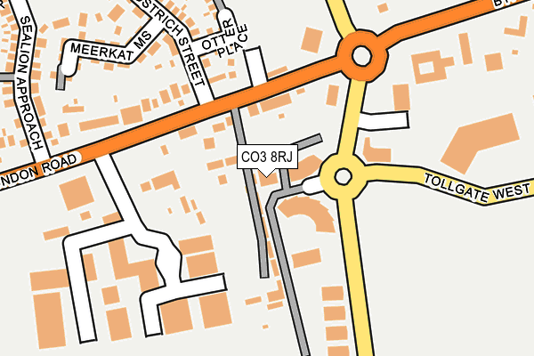 CO3 8RJ map - OS OpenMap – Local (Ordnance Survey) CO3 8RJ map - OS OpenMap – Local (Ordnance Survey)