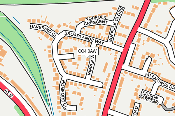 CO4 0AW map - OS OpenMap – Local (Ordnance Survey) CO4 0AW map - OS OpenMap – Local (Ordnance Survey)