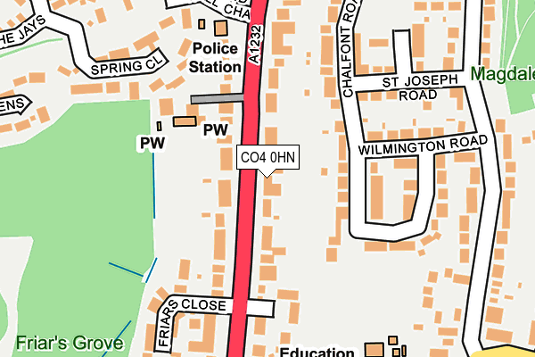 CO4 0HN map - OS OpenMap – Local (Ordnance Survey)