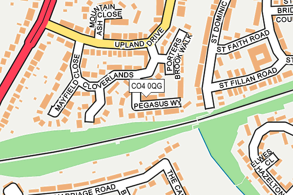 CO4 0QG map - OS OpenMap – Local (Ordnance Survey)