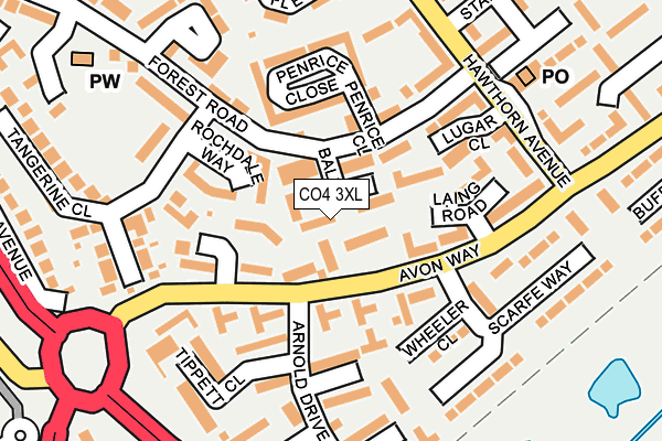 CO4 3XL map - OS OpenMap – Local (Ordnance Survey) CO4 3XL map - OS OpenMap – Local (Ordnance Survey)