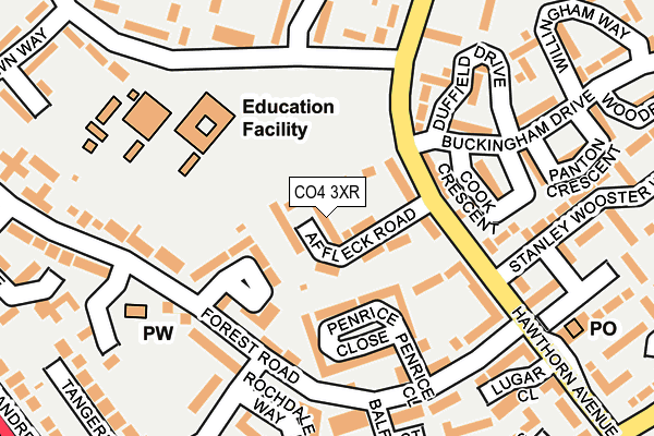 CO4 3XR map - OS OpenMap – Local (Ordnance Survey) CO4 3XR map - OS OpenMap – Local (Ordnance Survey)