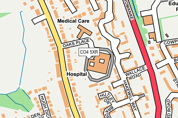 CO4 5XR map - OS OpenMap – Local (Ordnance Survey) CO4 5XR map - OS OpenMap – Local (Ordnance Survey)