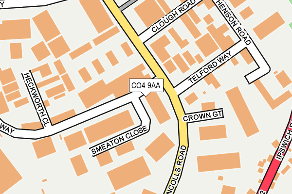 CO4 9AA map - OS OpenMap – Local (Ordnance Survey) CO4 9AA map - OS OpenMap – Local (Ordnance Survey)