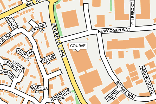 CO4 9AE map - OS OpenMap – Local (Ordnance Survey) CO4 9AE map - OS OpenMap – Local (Ordnance Survey)