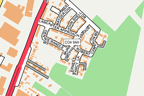 CO4 9AH map - OS OpenMap – Local (Ordnance Survey) CO4 9AH map - OS OpenMap – Local (Ordnance Survey)