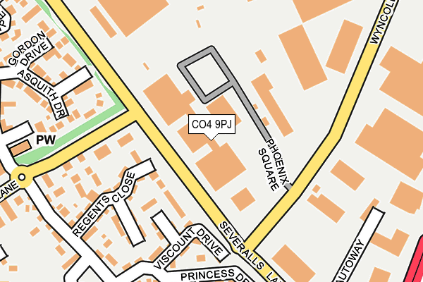 CO4 9PJ map - OS OpenMap – Local (Ordnance Survey) CO4 9PJ map - OS OpenMap – Local (Ordnance Survey)