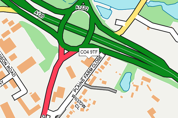 CO4 9TF map - OS OpenMap – Local (Ordnance Survey) CO4 9TF map - OS OpenMap – Local (Ordnance Survey)