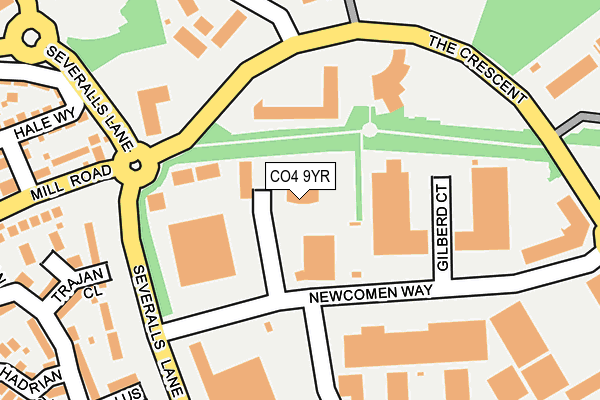 CO4 9YR map - OS OpenMap – Local (Ordnance Survey) CO4 9YR map - OS OpenMap – Local (Ordnance Survey)