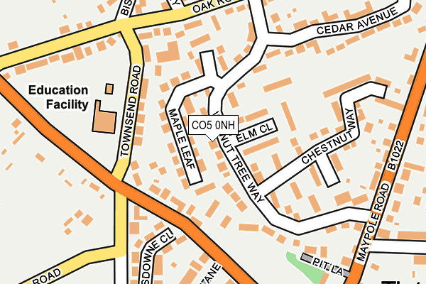 CO5 0NH map - OS OpenMap – Local (Ordnance Survey) CO5 0NH map - OS OpenMap – Local (Ordnance Survey)