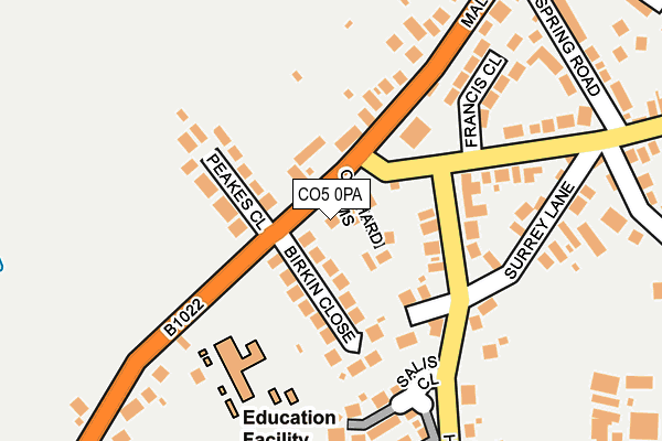 CO5 0PA map - OS OpenMap – Local (Ordnance Survey) CO5 0PA map - OS OpenMap – Local (Ordnance Survey)