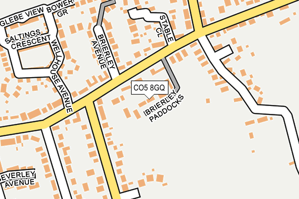 CO5 8GQ map - OS OpenMap – Local (Ordnance Survey) CO5 8GQ map - OS OpenMap – Local (Ordnance Survey)