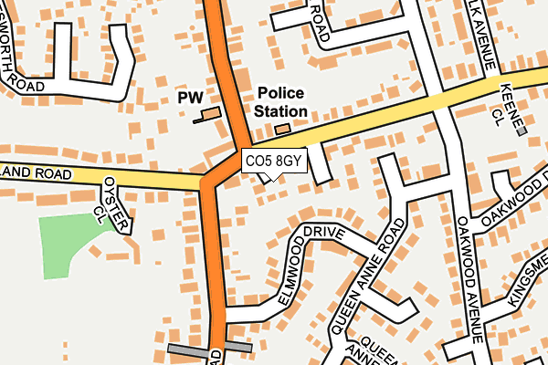 CO5 8GY map - OS OpenMap – Local (Ordnance Survey) CO5 8GY map - OS OpenMap – Local (Ordnance Survey)