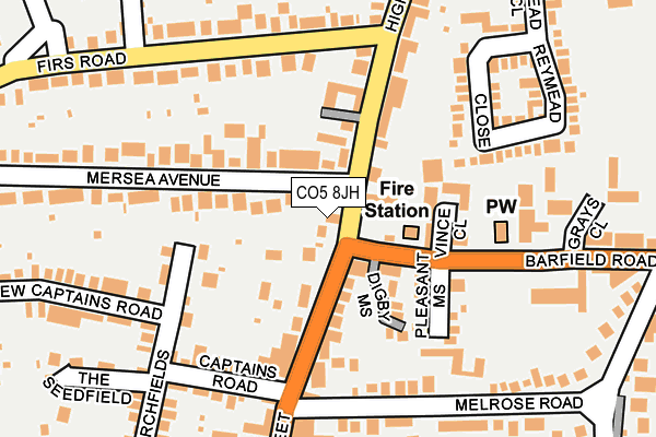 CO5 8JH map - OS OpenMap – Local (Ordnance Survey) CO5 8JH map - OS OpenMap – Local (Ordnance Survey)