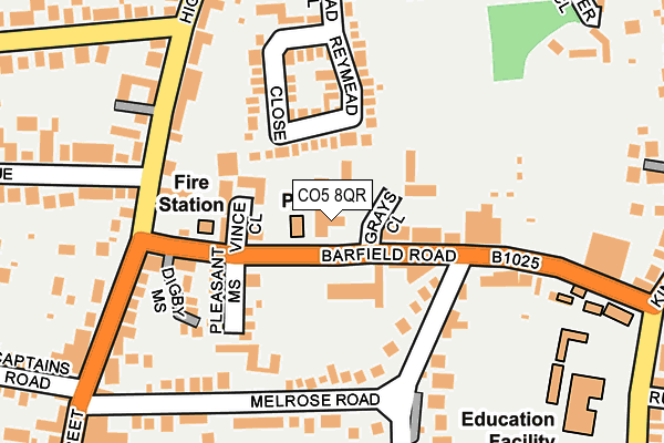 CO5 8QR map - OS OpenMap – Local (Ordnance Survey) CO5 8QR map - OS OpenMap – Local (Ordnance Survey)