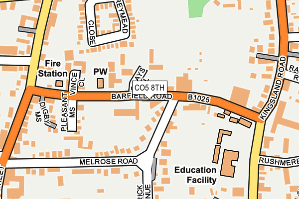 CO5 8TH map - OS OpenMap – Local (Ordnance Survey) CO5 8TH map - OS OpenMap – Local (Ordnance Survey)