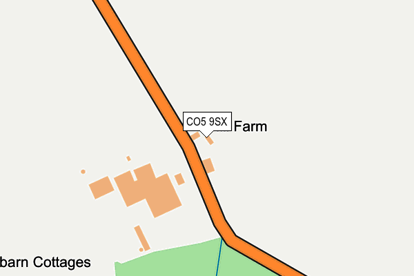 CO5 9SX map - OS OpenMap – Local (Ordnance Survey) CO5 9SX map - OS OpenMap – Local (Ordnance Survey)
