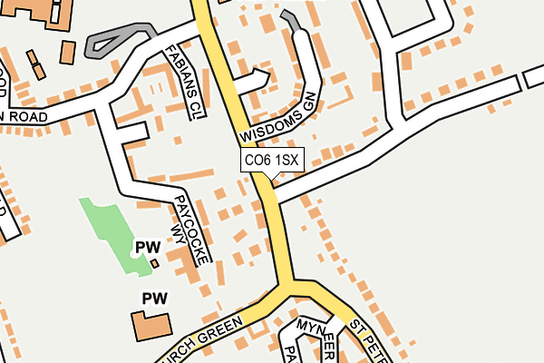 CO6 1SX map - OS OpenMap – Local (Ordnance Survey) CO6 1SX map - OS OpenMap – Local (Ordnance Survey)