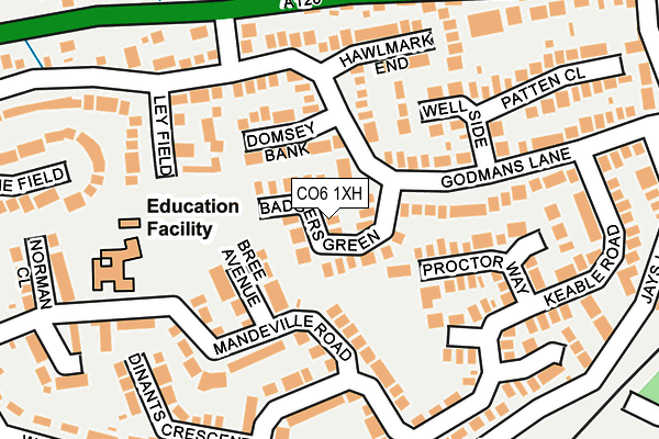 CO6 1XH map - OS OpenMap – Local (Ordnance Survey) CO6 1XH map - OS OpenMap – Local (Ordnance Survey)