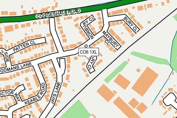 CO6 1XL map - OS OpenMap – Local (Ordnance Survey) CO6 1XL map - OS OpenMap – Local (Ordnance Survey)