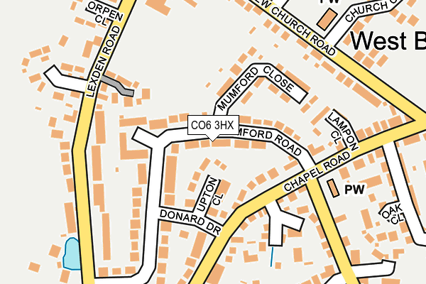 CO6 3HX map - OS OpenMap – Local (Ordnance Survey) CO6 3HX map - OS OpenMap – Local (Ordnance Survey)