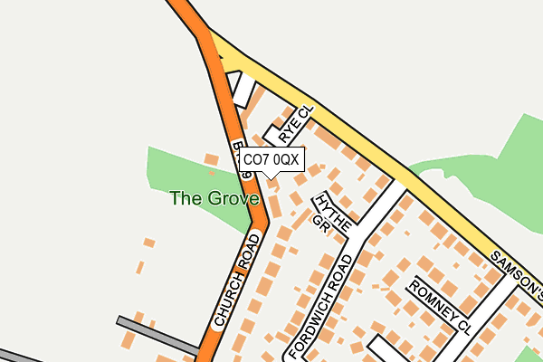 CO7 0QX map - OS OpenMap – Local (Ordnance Survey) CO7 0QX map - OS OpenMap – Local (Ordnance Survey)