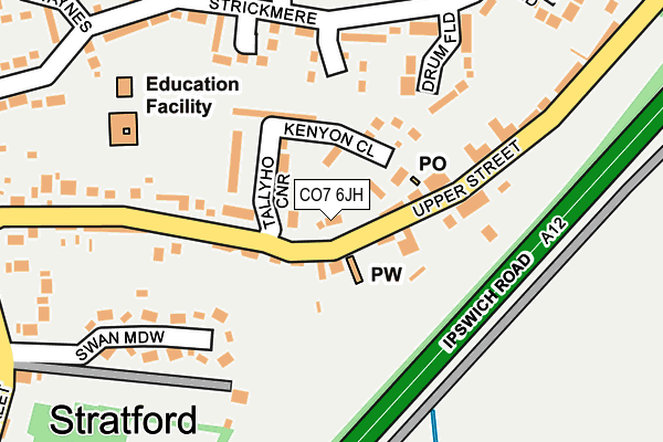 CO7 6JH map - OS OpenMap – Local (Ordnance Survey)