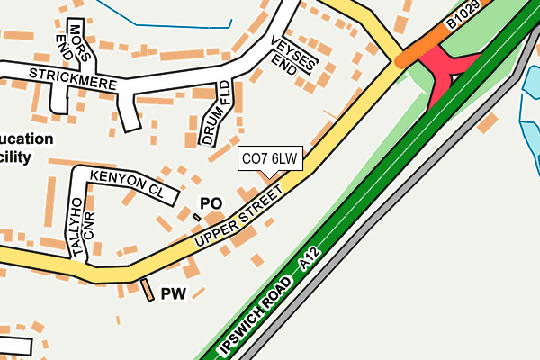 CO7 6LW map - OS OpenMap – Local (Ordnance Survey) CO7 6LW map - OS OpenMap – Local (Ordnance Survey)
