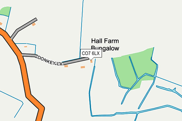 CO7 6LX map - OS OpenMap – Local (Ordnance Survey)