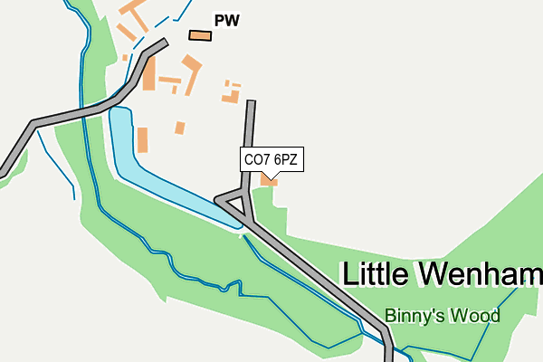 CO7 6PZ map - OS OpenMap – Local (Ordnance Survey)