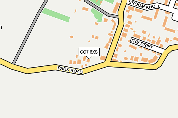CO7 6XS map - OS OpenMap – Local (Ordnance Survey)
