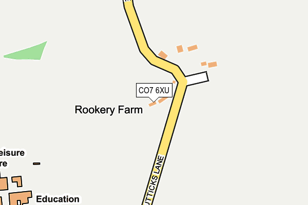 CO7 6XU map - OS OpenMap – Local (Ordnance Survey)
