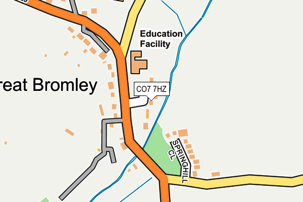 CO7 7HZ map - OS OpenMap – Local (Ordnance Survey)