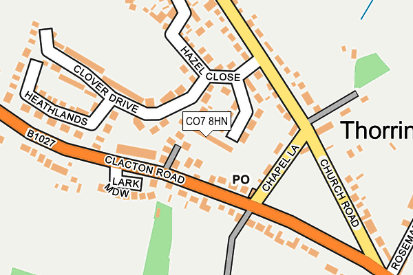 CO7 8HN map - OS OpenMap – Local (Ordnance Survey) CO7 8HN map - OS OpenMap – Local (Ordnance Survey)