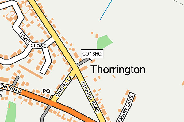 CO7 8HQ map - OS OpenMap – Local (Ordnance Survey) CO7 8HQ map - OS OpenMap – Local (Ordnance Survey)