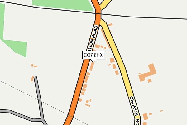 CO7 8HX map - OS OpenMap – Local (Ordnance Survey)