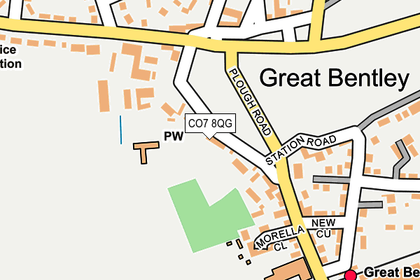 CO7 8QG map - OS OpenMap – Local (Ordnance Survey)