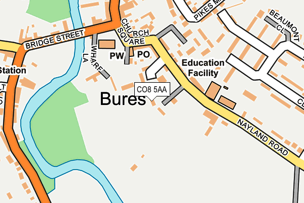 CO8 5AA map - OS OpenMap – Local (Ordnance Survey) CO8 5AA map - OS OpenMap – Local (Ordnance Survey)