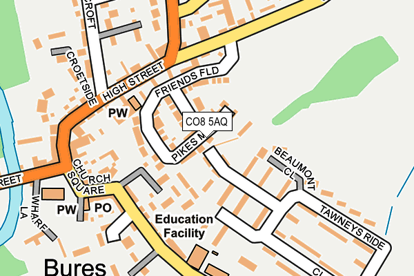 CO8 5AQ map - OS OpenMap – Local (Ordnance Survey) CO8 5AQ map - OS OpenMap – Local (Ordnance Survey)