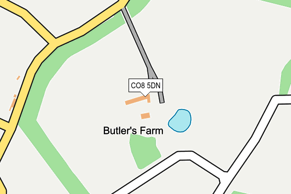 CO8 5DN map - OS OpenMap – Local (Ordnance Survey) CO8 5DN map - OS OpenMap – Local (Ordnance Survey)