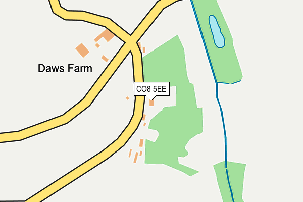 CO8 5EE map - OS OpenMap – Local (Ordnance Survey) CO8 5EE map - OS OpenMap – Local (Ordnance Survey)